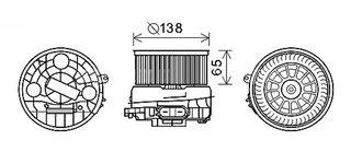 Ventilador de cabina CITROEN C2 03- / C3 I 02- / C3 Pluriel 03- // PEUGEOT 1007 05-
