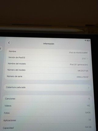 Apple iPad 9ª Generación Plata 64GB + apple pencil