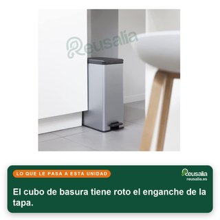 - Curver cubo de basura Slim 40L acero