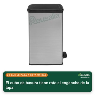 - Curver cubo de basura Slim 40L acero