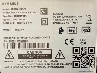 Samsung QE65QN85A Neo QLED TV - Piezas