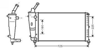 Radiador LANCIA Y 1.2i 8v/ 1.2i 16v AC 00-03