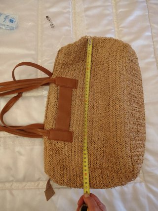 Bolso grande de rafia y fibra vegetal