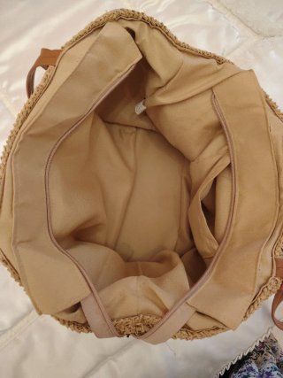 Bolso grande de rafia y fibra vegetal