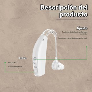 Amplificadores auditivos MEDca recargables (par)
