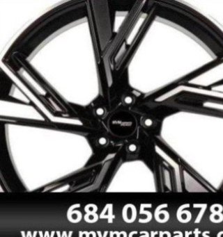 SET 4 LLANTAS AUDI RS6 2020 NEGRA PULIDA