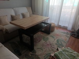 Mesa baja Maisons du Monde madera y metal