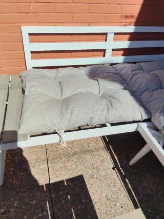 Cojín Esquinero Sklum Beige/Gris impermeable