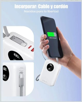 Power Bank 20000 mAh Blanco