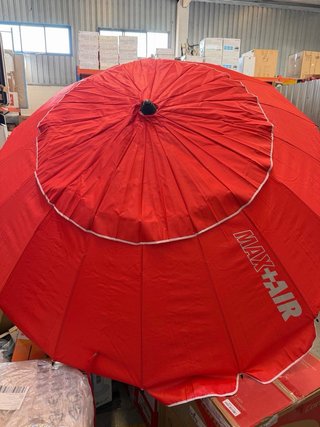 AKTIVE Sombrilla parasol antiviento de 220 cm Rojo