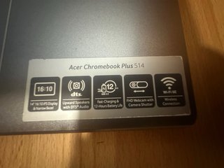 Acer Chromebook Plus 514 Ryzen 3 8GB 256GB SSD