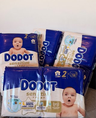 Pack 4 Embalagens Fraldas Dodot Sensitive T2