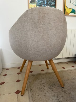 Butaca tapizada Ikea beige