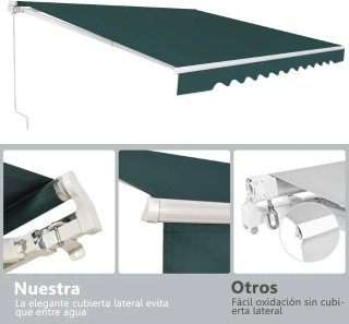 COSTWAY Toldos Exterior Terraza Retractil Plegable