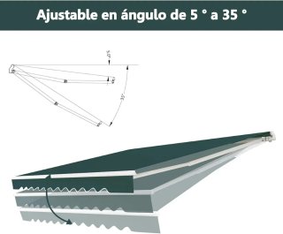 COSTWAY Toldos Exterior Terraza Retractil Plegable
