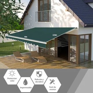 COSTWAY Toldos Exterior Terraza Retractil Plegable