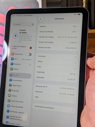IMPECABLE - iPad mini 6 100% Batteria - 64 GB
