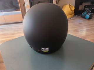 Casco Jet Retro Negro Mate talla L