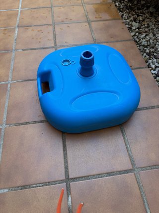 Base para sombrilla exterior azul