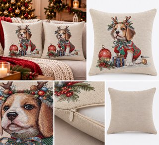 Pack 2 Cojines Navidad Gobelino 45x45 cm