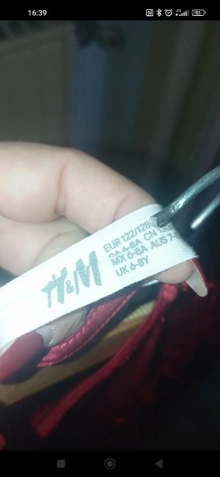 Abito bambina H&M in velluto rosso
