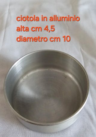 Ciotola in alluminio diametro 10 cm