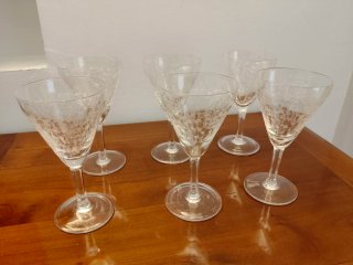 Set di 6 Bicchieri a Calice Vintage