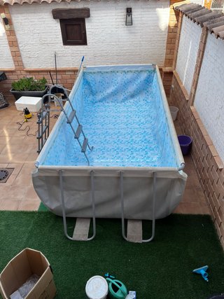 Piscina desmontable metal/plástico 4x2