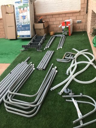 Piscina desmontable metal/plástico 4x2