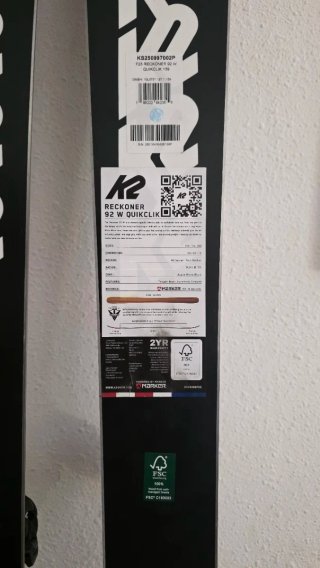 Esqui freestyle K2 Reckoner 92 159cm Esquís Nuevos