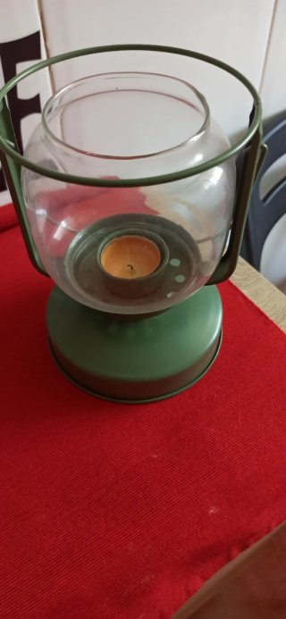 Farolillo Quema Velas Verde Oliva