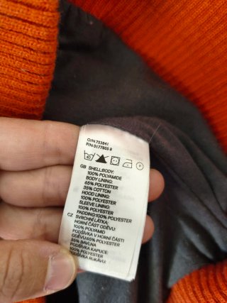 Chaqueta Plumas Naranja H&M LOGG 13-14 Años