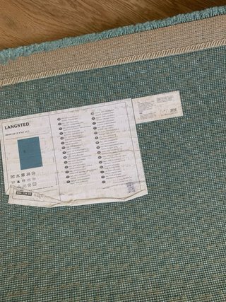 3 alfombras  pequeñas de  Ikea azul turquesa beige