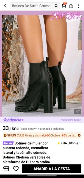 Botines Chelsea Negros con Plataforma
