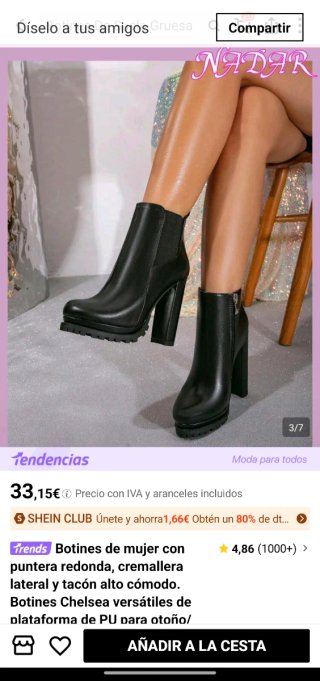 Botines Chelsea Negros con Plataforma