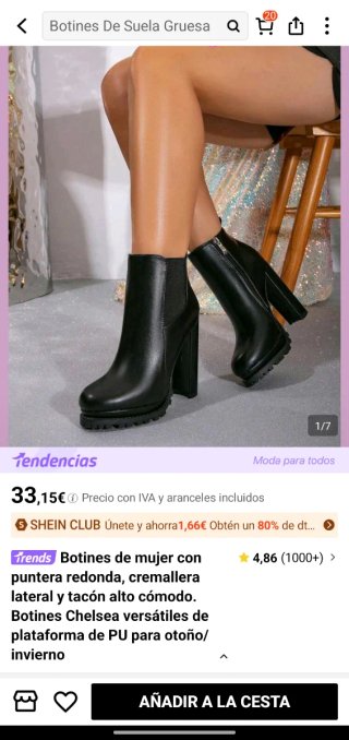 Botines Chelsea Negros con Plataforma