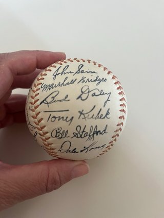 Pallina Yankees 1963 con firme stampate