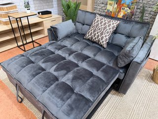 Sofá Cama Gris Oscuro 2 Plazas