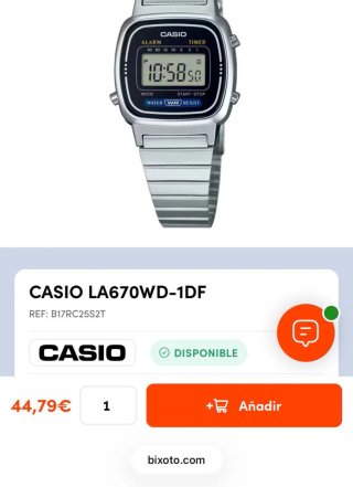 Reloj Casio LA670WEA  colección vintage para mujer