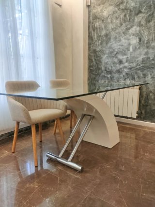 Mesa Comedor Cristal Moderna 180x90