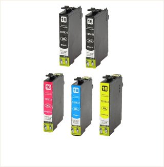 Pack 5 Cartuchos Tinta Epson 16XL Compatibles