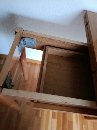 Mesa cocina plegable con cajon
