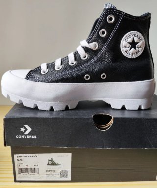 Converse Plataforma Talla 36 Negro/Blanco