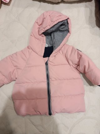 Giubbino rosa con cappuccio
