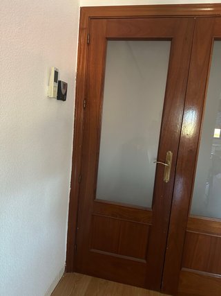 Puerta Doble de Madera con Cristal