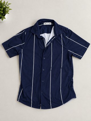 Camisa Zara Rayas Azul