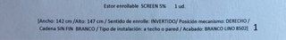 Estor enrollable blanco