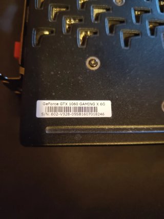 Tarjeta Gráfica MSI  GeForce GTX 1060 GAMUNG X 6G