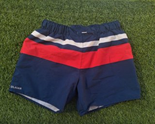 Bañador Olaian azul y rojo