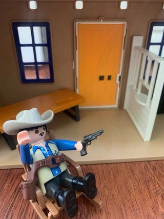 Playmobil Banco y Sheriff